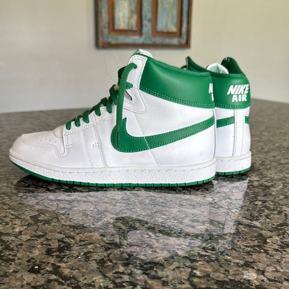 Nike air ships High-Top Sneakers in White and Green EUC 8.5 - Picture 12 of 12